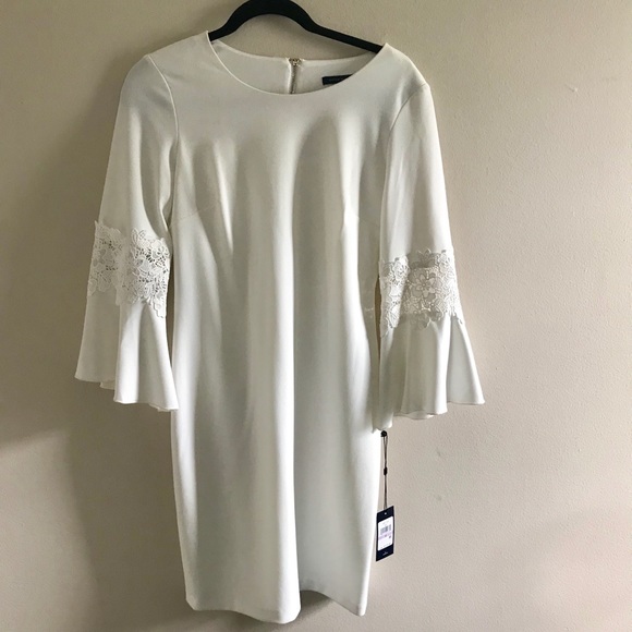 Tommy Hilfiger Dresses & Skirts - Tommy Hilfiger Lace-Trim Bell Sleeve Dress